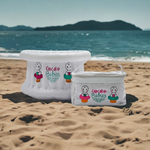 cupcake bath on beach